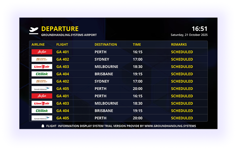 Flight Information Display System for Small Airport Management - Ground ...